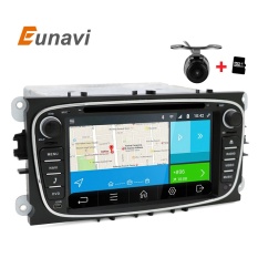 2 DIN Android 6.0 Quad Core Car DVD Player GPS Navi untuk Ford Focus Galaxy dengan Audio Radio Stereo Head Unit 1024x600-Internasional
