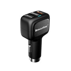 2 Dalam 1, 3-Port Pengisi Daya Mobil Qualcomm Cepat Pengisian Daya 3.0 USB, 5 V/3A, total 33 W 6A, untuk Samsung Galaksi S7/S6 Sisi, iPhone, iPad, LG, perhubungan, HTC dan Macbook Lainnya, dengan Emergency Mobil Jendela Palu-Internasional