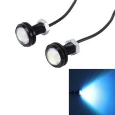 2 buah 2 x 3 watt Tahan air mata elang cahaya LED untuk lampu kendaraan, panjang kabel: 60 cm (Ice Blue cahaya)