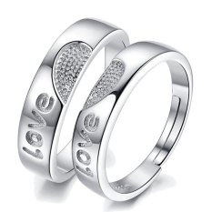 2 Pcs Disesuaikan Cincin Pasangan Cincin Jewellry 925 Perak Adjustable Pecinta Kucing Indonesia Ngumpul Di Sini Cincin E009