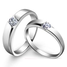 2 PCS disesuaikan cincin pasangan cincin Jewellry 925 perak Adjustable pecinta cincin E030