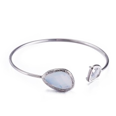 2 Pcs Cepat Jual Fashion Eropa dan Amerika Fashion Baru Tembaga Murni Crystal Pearl Gelang High-end Produsen Perhiasan Khusus Grosir-Intl