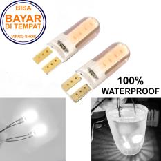 2 Pcs Led Tipe: Diam Gel / Jelly / Silicone Super Bright Soket T10 Bisa Untuk Senja atau Lampu Stop Vario 125/150 - Putih