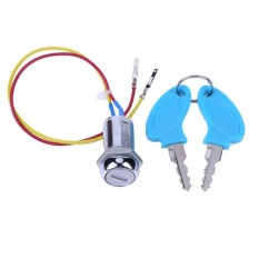 2 Kabel Pedal ATV Sepeda Lipat Listrik Moped Go-Kart Sakelar Pengapian (Biru)-Intl