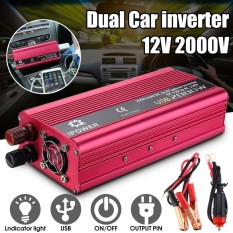 2000 W Mobil Power Inverter DC 12 V Ke AC 220 V USB 5 V Modified Sine Wave Converter- INTL