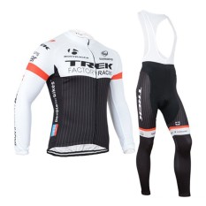 2015 Trek Hitam dan Putih Trek Jersey Lengan Panjang Sling Set Sepeda Kecepatan Pakaian (Warna: lengan Panjang Tali Set/Ukuran: XL)-Intl