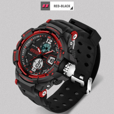 2016 TERBAIK Kualitas SANDA 789 Wanita Olahraga Outdoor Tahan Air Elektronik Fashion Watch (merah)