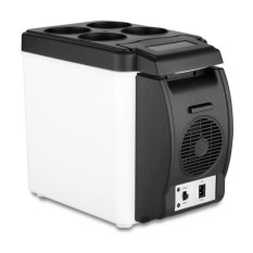 2016 Car Mini Fridge Portable 12V 6L Auto Travel RefrigeratorQuality ABS Multi-Function Home Cooler Freezer Warmer Box(White) - intl