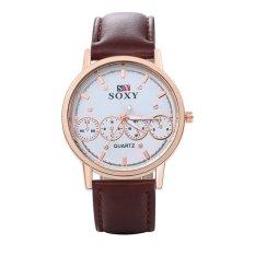 2016 Fashion Zegarek Men Casual Quartz Men Watches High QualitySoft Leather Man Clock Wristwatches For Men Fashion collocationwrist watch - intl