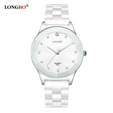 2016 Baru Merek Mewah LONGBO Mens Wanita Keramik Watch Jam Tangan Fashion Geneva Pasangan Watch Jam Tangan Es Male QUARTZ Wrist Watch Jam Tangan Es Relojes Mujer 8631
