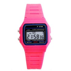 2017 HONHX Men Girl LED Digital Square Karet QUARTZ Sport Fashion Alarm Auto Tanggal Waterproof Wrist Watch Grosir-Intl