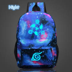 2017 Naruto Backpack Jepang Anime Printing Tas Sekolah untuk Remaja Kartun Perjalanan Rucksack Nylon Kasual Bercahaya Mochila Galaxia (Naruto 01)
