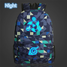 2017 Naruto Backpack Jepang Anime Printing Tas Sekolah untuk Remaja Kartun Perjalanan Rucksack Nylon Kasual Bercahaya Mochila Galaxia (Naruto 09)