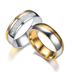 2017 Baru Produsen Jual Grosir Korea Perhiasan dan Cincin Pecinta Titanium Lingkaran Pecinta Cincin Modis Perdagangan Perhiasan Wanita Pria model-Internasional