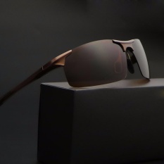 2017 New Polarized Sunglasses Men Brand Designer Square Male Vintage Eeywear Top Quality Fashion Man Sport Sunglases UV400 Ray 8177(brown frame tea lens)