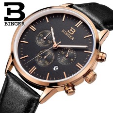 2017 Switzerland relogio masculino BINGER Chronograph Men Watches Sports waterproof Quartz Watch Luxury Brand Watch Men BG9201-3 - intl