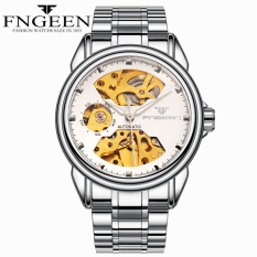 2017 Fngeen Fen Zun Jam Tangan Mekanis Otomatis, Fashion Kepribadian Jam Tangan Versi Korea, Business Double Sided Dilubangi Pria Jam Tangan, Tahan Air Mesin, Hadiah Jam Tangan-Intl