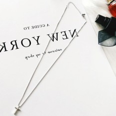 2018 Nasional Kecil Segar Yang Menyenangkan Salib Putih Wanita Hari Mini Pendek Gaya untuk Pergi Bersama dengan dekorasi Kalung Kunci-Internasional
