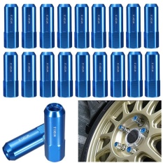 20 Pc BIRU JDMSPEED 60mm ALUMINIUM DIPERPANJANG PENYETEM MUR Racing untuk RODA/PELEK M12X1.5-Intl