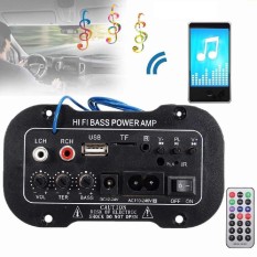 220 V Tinggi Power HiFi Bass Power AMP Motor Car Amplifier USB TF Remote-Intl