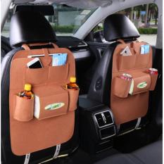 283 Car seat organizer Barang Tas Gantungan Kursi Mobil Multifungsi dipasang di Belakang Jok - Coffee