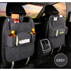 283 Car seat organizer Barang Tas Gantungan Kursi Mobil Multifungsi dipasang di Belakang Jok - Dark Grey