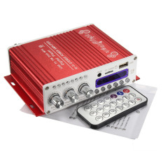 2CH 20 W Power Bluetooth Hi Fi Stereo Amplifier Pengeras BAS untuk Mobil Bekas Rumah MP3 Merah-Intl
