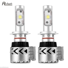 2 PC Persegi Panjang H7 60 W 12-24 V 12000LM Mobil Cree Lampu LED 6500 K Cahaya Putih-Intl