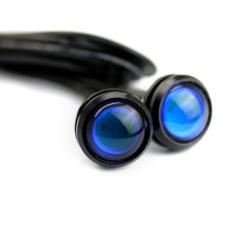 2pcs Biru Bohlam Besar 23mm Lampu LED Luxion Mata Elang Mobil Motor Eagle Eye DRL Daytime Turn Signal Light Lampu Sein