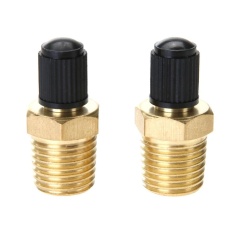 2 Pcs Kuningan Tire Tire Air Compressor Tank Mengisi Katup Untuk Katup Dunlop (kuning) -1/4in-Intl By Crystalawaking.