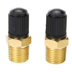 2 Pcs Kuningan Tire Tire Air Compressor Tank Mengisi Katup Untuk Katup Dunlop (kuning) -1/8in-Intl By Crystalawaking.