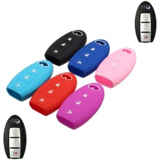 2 Pcs Tombol Kunci Mobil Silikon Fob Cover Cocok untuk Eks Infiniti FX QX JX Case Pemegang-Intl