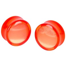 2 Pcs Glow In Dark Liquid Filled Ear Plugs Terowongan Daging Gauges Saddle Flared 20-Intl