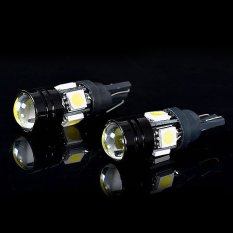 2 Buah T10 Otomotif Mobil Memimpin Lampu 5 Watt-12 V Lampu With Kacamata Lensa Putih Cahaya-