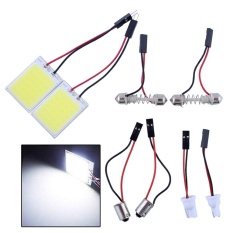 2X HID Putih Saving 24 COB LED Panel Light Praktis untuk Review Mobil Otomatis Interior Lampu-Intl