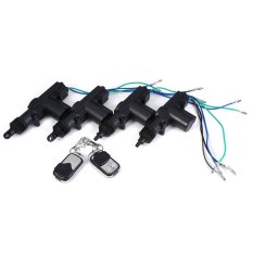 360 Derajat Rotasi Mobil Auto Remote Central Lock Alarm Keamanan Kit4 Braket Pintu Kekuatan Penguncian Keyless Entry System (HITAM) -Intl
