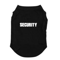 360DSC PET Puppy Bermotif Huruf Katun Kostum T-Shirt Pakaian Top Vest-Hitam