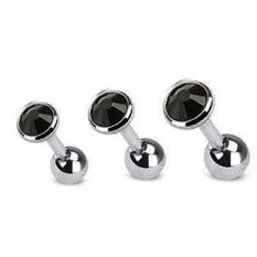 3 Pcs Stud Earrings Barbel Piercing Earrings Telinga Kancing 3/4/5mm