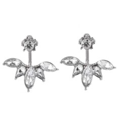 3 Jenis 3 Warna Wanita Wanita Belakang Telinga Manik-manik Paduan Anting-Anting Telinga Cincin dengan Hiasan Berlian Imitasi-Internasional