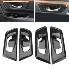 4 * Carbon Fiber Gaya Side Door Handle Trim Cover untuk Honda CRV CR-V 2017 2018-Intl