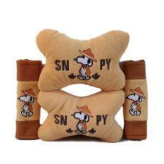 4 in 1 Aksesoris Mobil Bantal Mobil Sapi Boneka Snoopy Sarung Seat Belt Tempat Tissue Kepala Leher Asesoris Mobil Avanza Xpander Calya Innova Gran Max Pick Up Brio Satya Sigra Xenia Rush Carry Ertiga HR-V Ayla Terios Agya Ignis Mobilio APV
