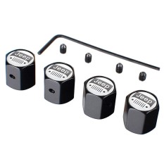 4 Pcs Theftproof Car Wheel Tire Valves Tyre Stem Air Caps Airtight Cover for JEEP Wrangler Cherokee Compass Grand Cherokee Patriot - intl