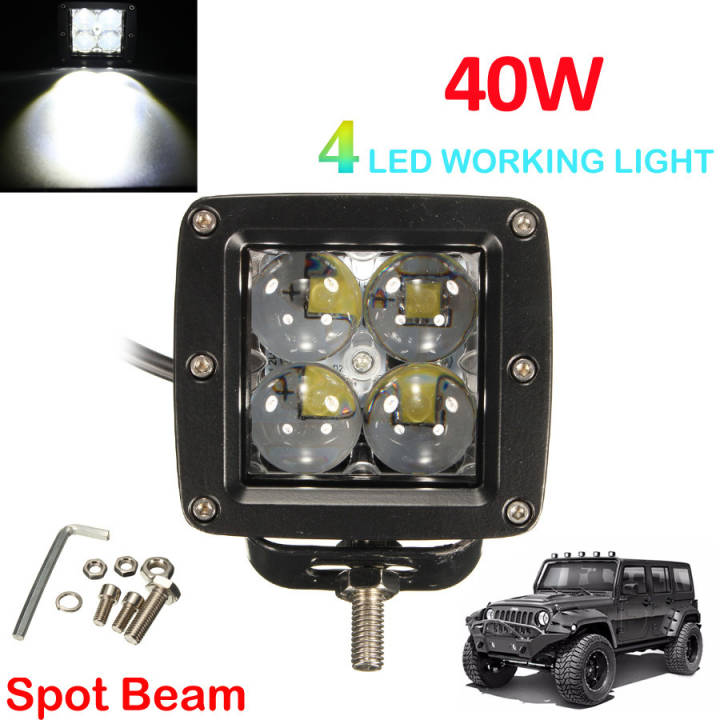 4000 Lumen 40 Watt 12 V/24 V 4 Lampu Kerja LED Lampu Kabut
