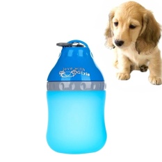 400 Ml Petelur Portabel Outdoor Air Minum Fountain Anjing PET Air Botol With Hook, Ukuran: M, 15*8.0 Cm, Pengiriman Warna Acak-Intl