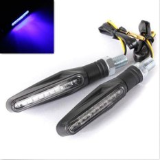 4 Ever 2 Pcs Universal Motor Motorbike 12 LED Kampanye Versus Sinyal Tanda Berubah Light (biru)