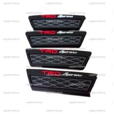 4pcs Aksesoris Mobil Door Guard Mobil TRD Racing Hitam Pelindung Samping Body Bodi Mobil Pintu Protector Protection Rubber Karet Toyota Avanza Calya Kijang Innova Rush Agya Sienta Fortuner Rush Honda HR-V Mobilio Brio Satya BR-V Jazz Asesoris Mobil Acesor