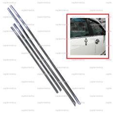 4pcs - Aksesoris Mobil TOYOTA CALYA DAIHATSU SIGRA Garnish Lis Cover Kaca Samping Garnis List Chrome Krom Silver Asesoris Mobil Acesoris Mobil CALYA SIGRA Window Liner