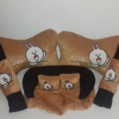 5 in 1 Bantal Mobil Boneka CONY Sarung Seat Belt Tempat Tissue Kepala Leher