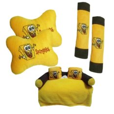 5 in 1 Bantal Mobil Boneka SpongeBob Aksesoris Mobil Sarung Seat Belt Tempat Tissue Kepala Leher Sponge Bob Asesoris Mobil Avanza Xpander Calya Innova Gran Max Pick Up Brio Satya Sigra Xenia Rush Carry Ertiga HR-V Ayla Terios Agya Ignis Mobilio APV