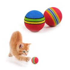 5 Pcs PET Toy Mini Cute Soft Rainbow Ball Cat Mainan Bola Anjing For Anjing Kecil-Intl